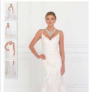 Beautiful ivory/champagne wedding/reception dress